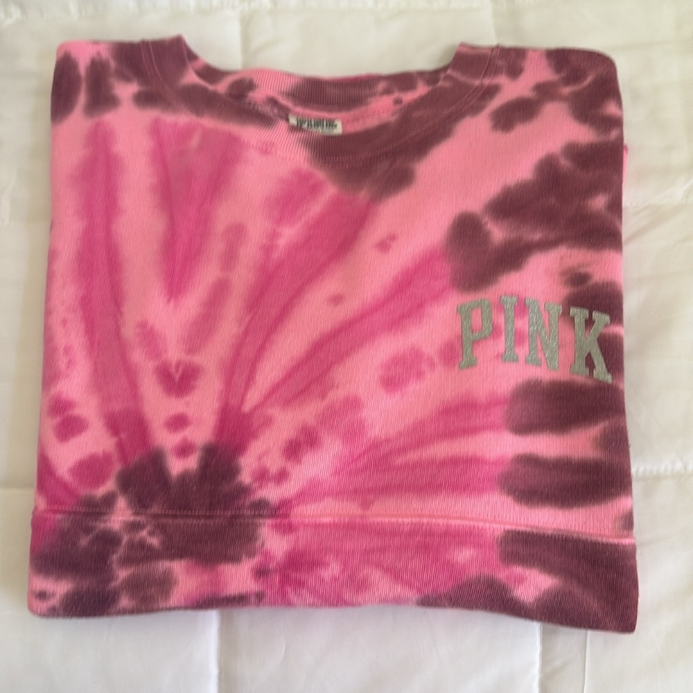 PINK Victoria's Secret Tie-Dye‎ Pink oversized shirt XS
